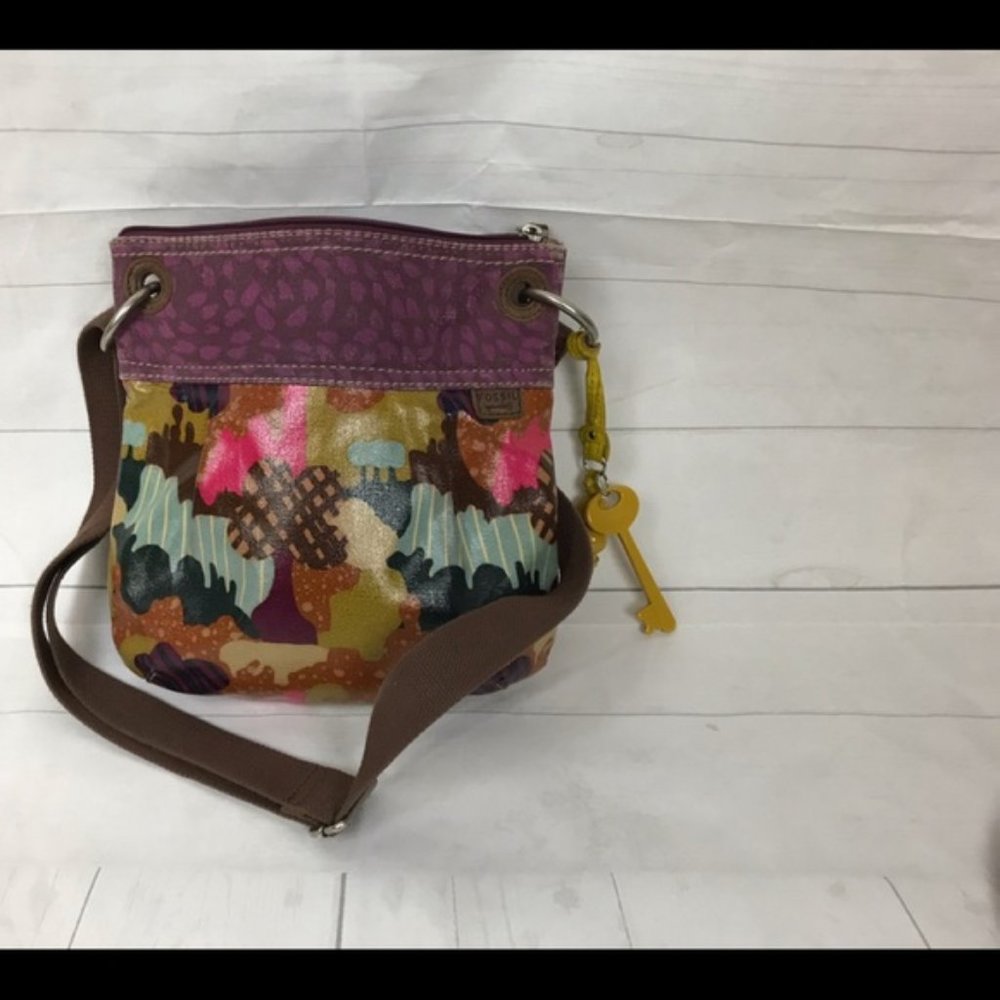Fossil Oil Canvas Beautiful Handbag